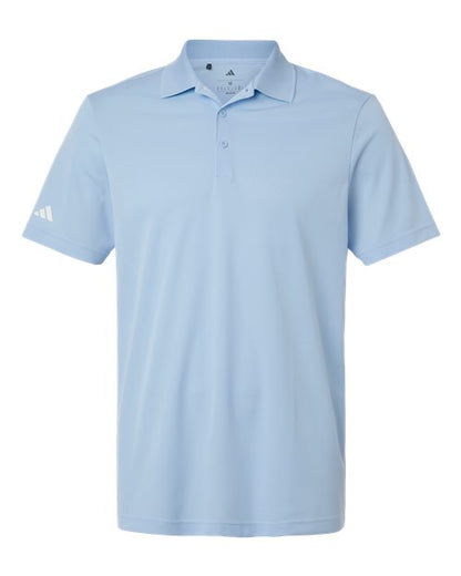 adidas A430 Men's Performance Piqué Polo - Glow Blue - Front