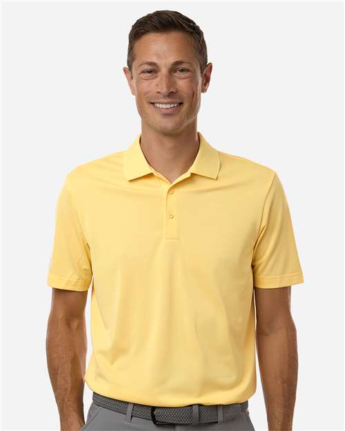 adidas A430 Men's Performance Piqué Polo - Almost Yellow - OnModelFront