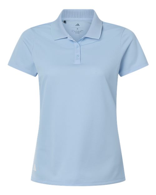 adidas A431 Women's Performance Piqué Polo - Glow Blue - Front