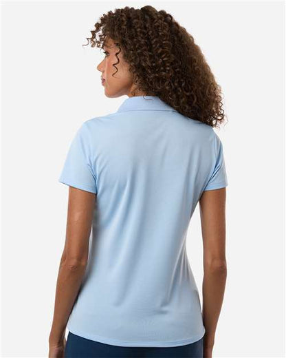 adidas A431 Women's Performance Piqué Polo - Glow Blue - OnModelBack