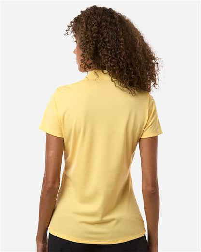 adidas A431 Women's Performance Piqué Polo - Almost Yellow - OnModelBack
