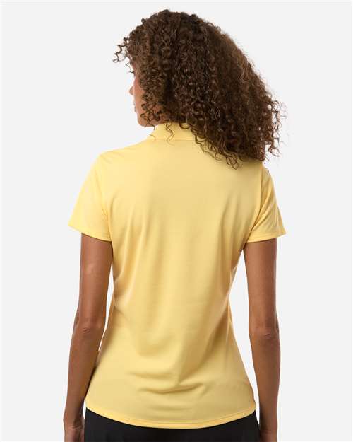 adidas A431 Women's Performance Piqué Polo - Almost Yellow - OnModelBack