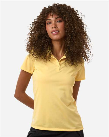 adidas A431 Women's Performance Piqué Polo - Almost Yellow - OnModelFront