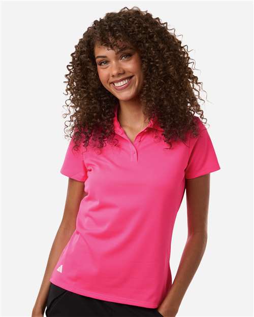 adidas A431 Women's Performance Piqué Polo - Lucid Pink - OnModelFront