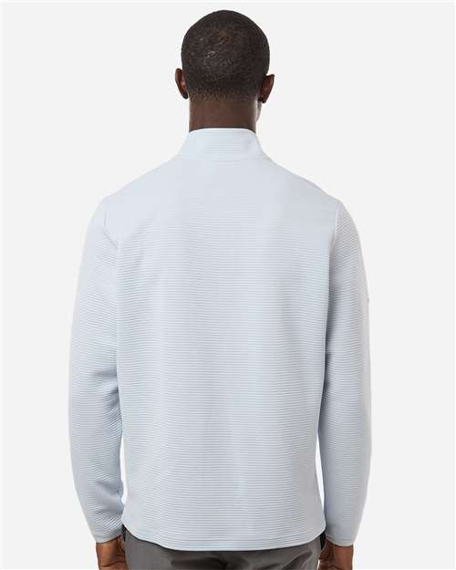 adidas A588 Men's Spacer Quarter-Zip Pullover - Halo Blue - OnModelBack