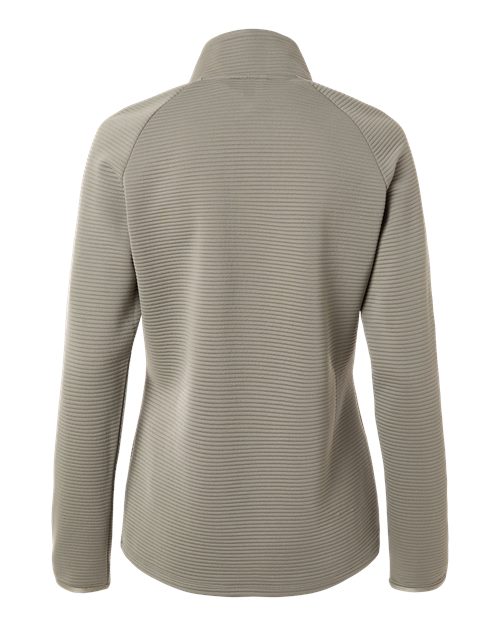 adidas A589 Women's Spacer Quarter-Zip Pullover - Silver Pebble - Back