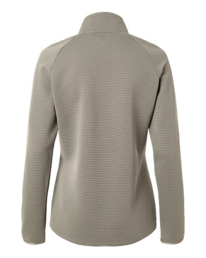 adidas A589 Women's Spacer Quarter-Zip Pullover - Silver Pebble - Back