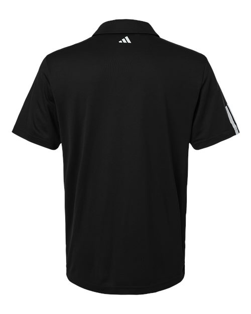 adidas A719 Men's Performance 3-Stripes Climacool Polo - Black - Back