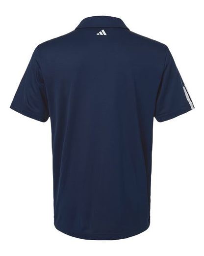 adidas A719 Men's Performance 3-Stripes Climacool Polo - Collegiate Navy - Back