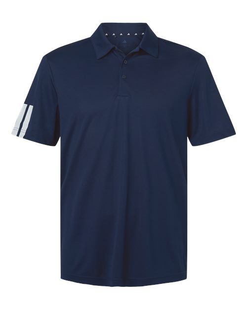 adidas A719 Men's Performance 3-Stripes Climacool Polo - Collegiate Navy - Front