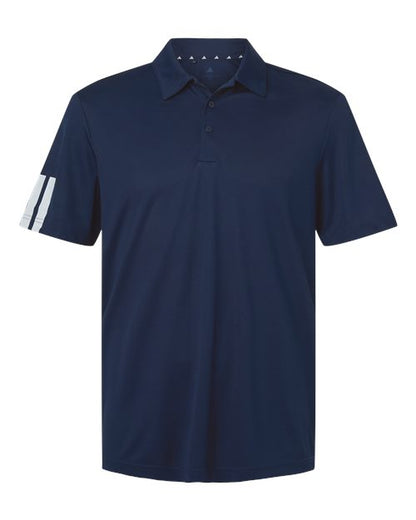adidas A719 Men's Performance 3-Stripes Climacool Polo - Collegiate Navy - Front