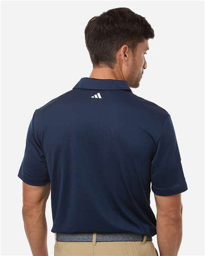 adidas A719 Men's Performance 3-Stripes Climacool Polo - Collegiate Navy - OnModelBack