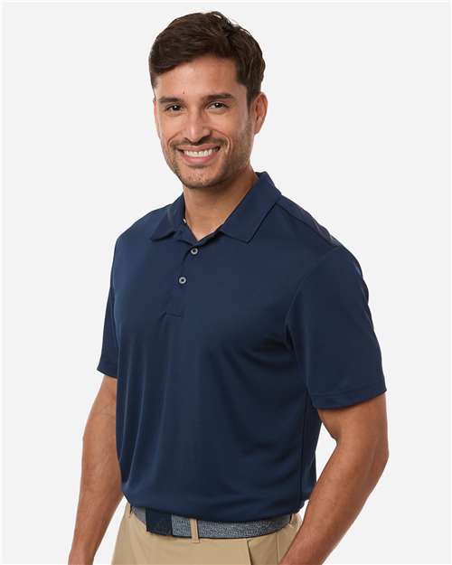 adidas A719 Men's Performance 3-Stripes Climacool Polo - Collegiate Navy - OnModelSide