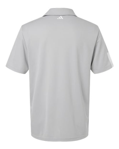 adidas A719 Men's Performance 3-Stripes Climacool Polo - Grey Two - Back