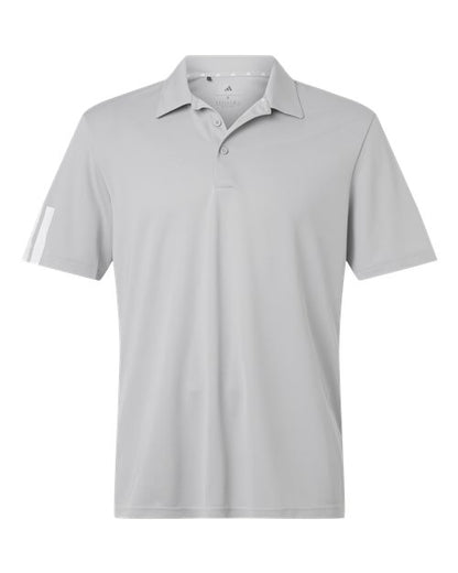 adidas A719 Men's Performance 3-Stripes Climacool Polo - Grey Two - Front