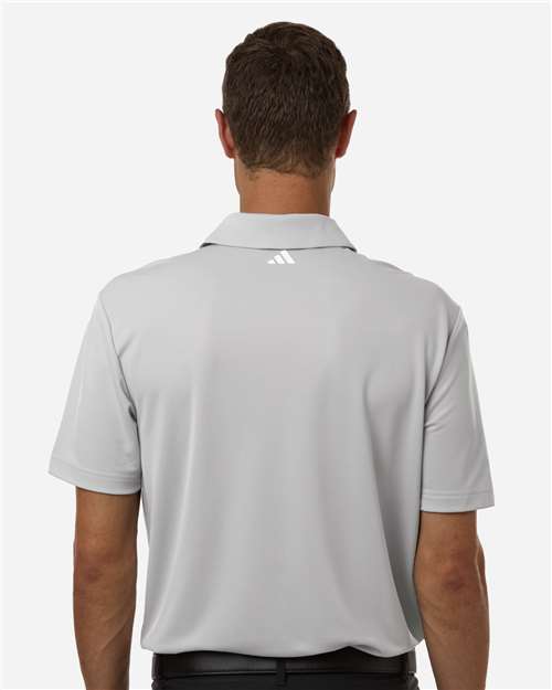 adidas A719 Men's Performance 3-Stripes Climacool Polo - Grey Two - OnModelBack