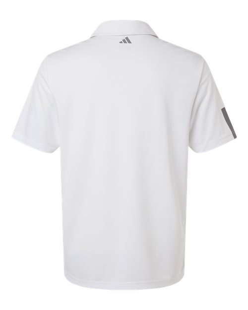 adidas A719 Men's Performance 3-Stripes Climacool Polo - White - Back