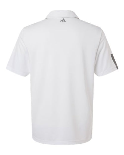 adidas A719 Men's Performance 3-Stripes Climacool Polo - White - Back