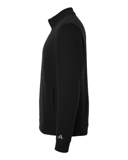 adidas A721 Men's Elevated Fleece Quarter-Zip Pullover - Black - DirectSide