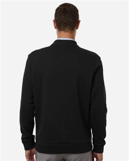 adidas A721 Men's Elevated Fleece Quarter-Zip Pullover - Black - OnModelBack