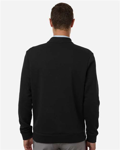 adidas A721 Men's Elevated Fleece Quarter-Zip Pullover - Black - OnModelBack