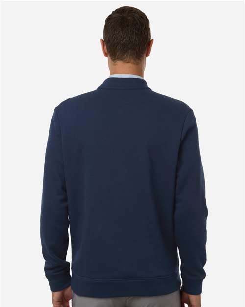 adidas A721 Men's Elevated Fleece Quarter-Zip Pullover - Collegiate Navy - OnModelBack