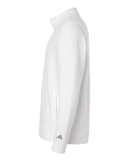 adidas A721 Men's Elevated Fleece Quarter-Zip Pullover - Core White - DirectSide