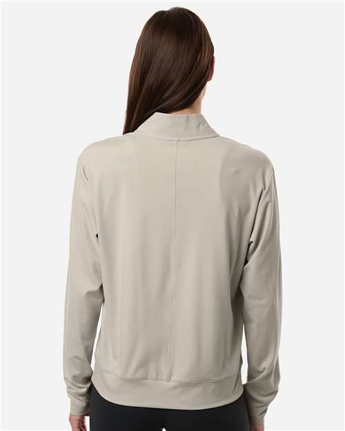 adidas A1002 Women's Ultimate365 Quarter-Zip Pullover - Wonder Alumina - OnModelBack