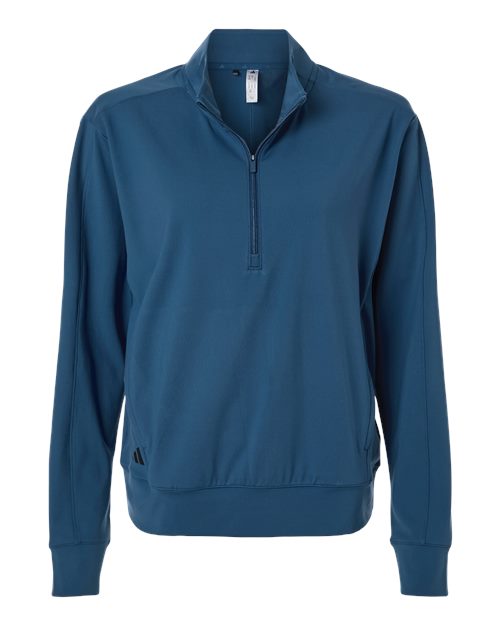 adidas A1002 Women's Ultimate365 Quarter-Zip Pullover - Dusky Petrol - Front