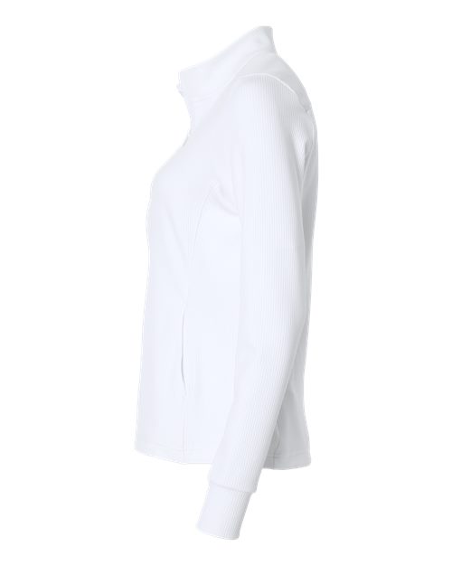 adidas A1015 Women's Performance Textured Full-Zip Jacket - White - DirectSide