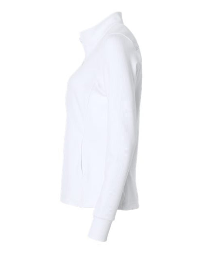 adidas A1015 Women's Performance Textured Full-Zip Jacket - White - DirectSide