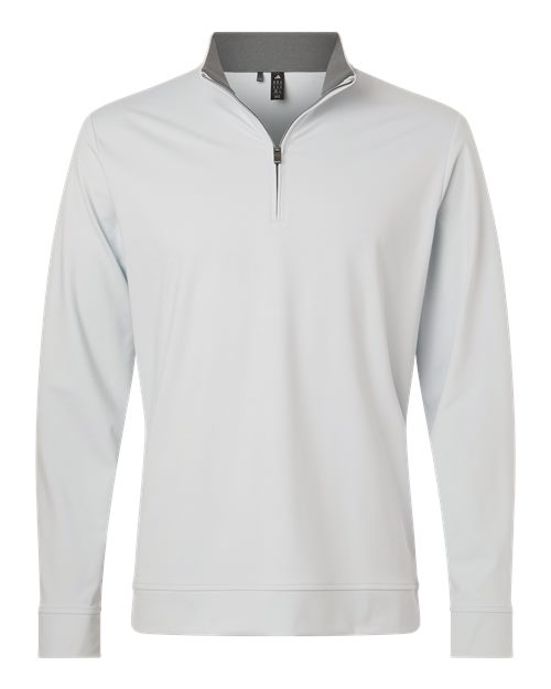 adidas A2017 Men's Ultimate365 Classic Quarter-Zip Pullover - Clear Grey - Front