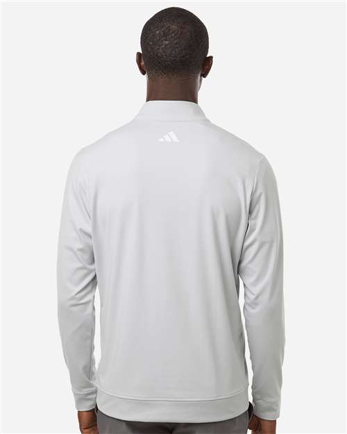 adidas A2017 Men's Ultimate365 Classic Quarter-Zip Pullover - Clear Grey - OnModelBack