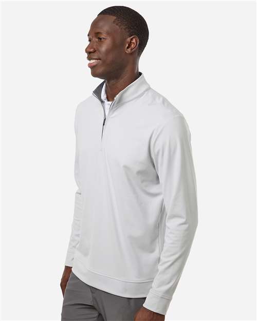 adidas A2017 Men's Ultimate365 Classic Quarter-Zip Pullover - Clear Grey - OnModelSide