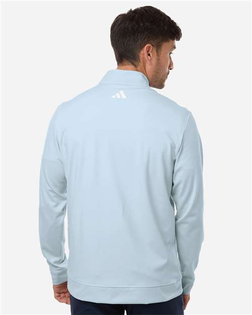 adidas A2017 Men's Ultimate365 Classic Quarter-Zip Pullover - Crystal Sky - OnModelBack