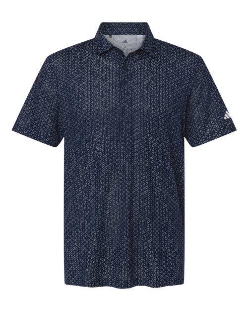 adidas A2023 Men's Ultimate365 Mesh Tango Print Climacool Polo - Collegiate Navy/ White - Front