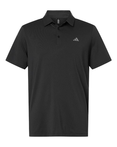 adidas A2024 Men's Performance Textured Polo - Carbon/ Black - Front
