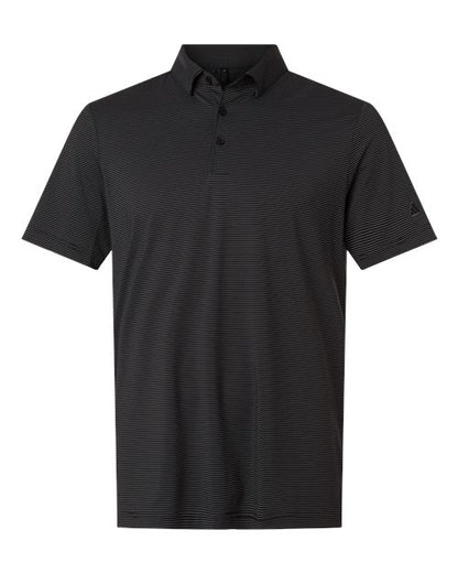adidas A2026 Men's Ultimate365 Pencil Stripe Climacool Polo - Carbon/ Black - Front