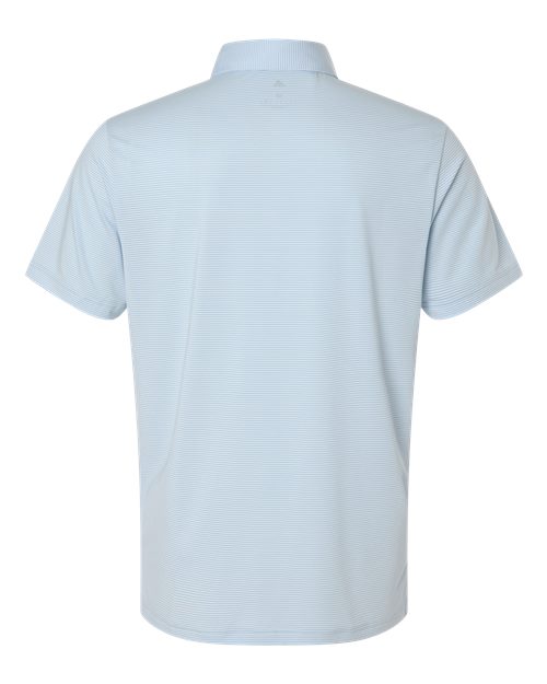 adidas A2026 Men's Ultimate365 Pencil Stripe Climacool Polo - Crystal Sky/ Lucid Ray Blue - Back