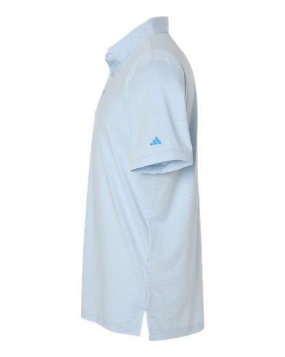 adidas A2026 Men's Ultimate365 Pencil Stripe Climacool Polo - Crystal Sky/ Lucid Ray Blue - DirectSide