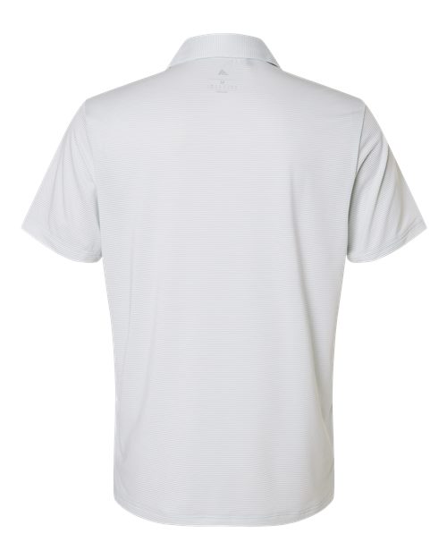 adidas A2026 Men's Ultimate365 Pencil Stripe Climacool Polo - White/ Wonder Sage - Back