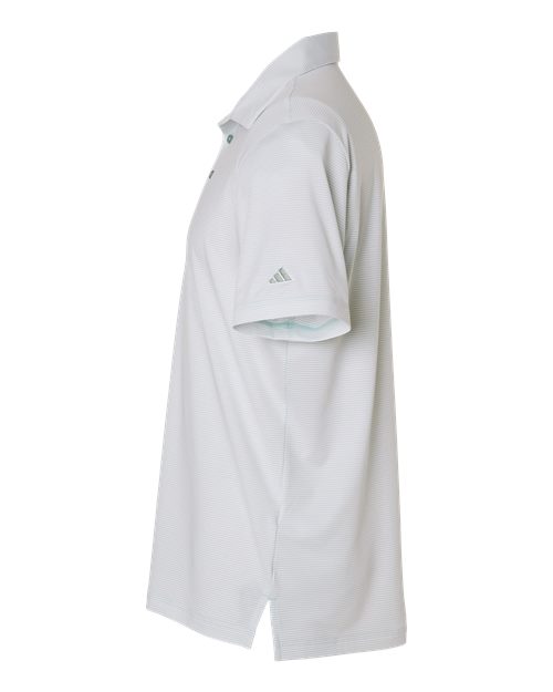 adidas A2026 Men's Ultimate365 Pencil Stripe Climacool Polo - White/ Wonder Sage - DirectSide