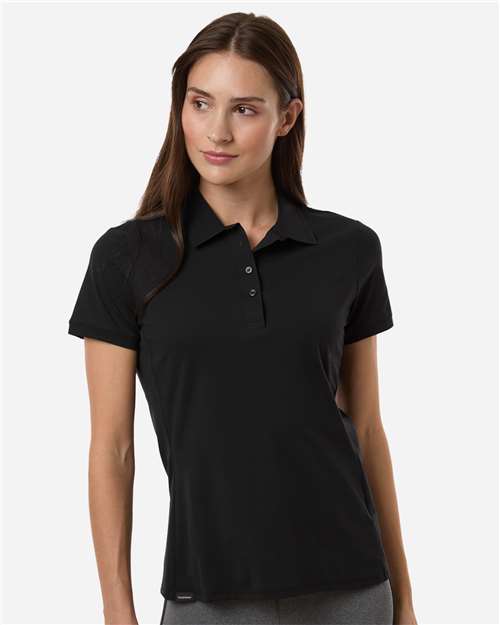 adidas A1016 Women's Ultimate365 Tour Twistknit Polo - Black - OnModelFront