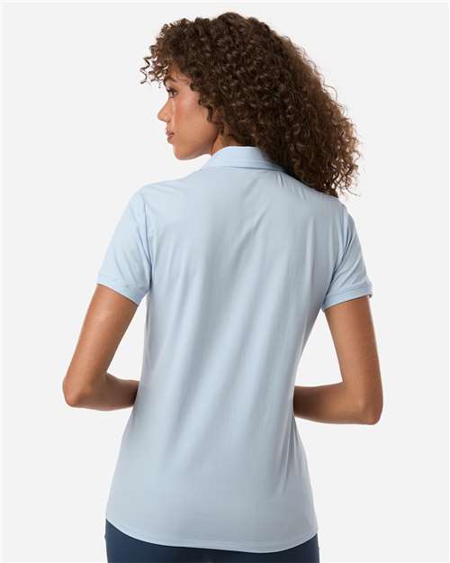 adidas A1016 Women's Ultimate365 Tour Twistknit Polo - Crystal Sky - OnModelBack