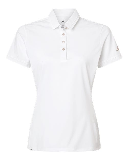adidas A1016 Women's Ultimate365 Tour Twistknit Polo - White - Front