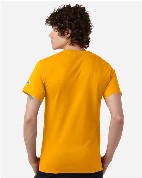 Champion CH1000 Unisex Jersey T-Shirt - C. Gold - OnModelBack
