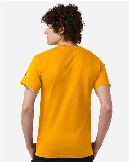 Champion CH1000 Unisex Jersey T-Shirt - C. Gold - OnModelBack