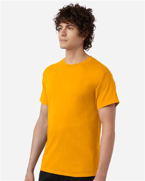 Champion CH1000 Unisex Jersey T-Shirt - C. Gold - OnModelSide