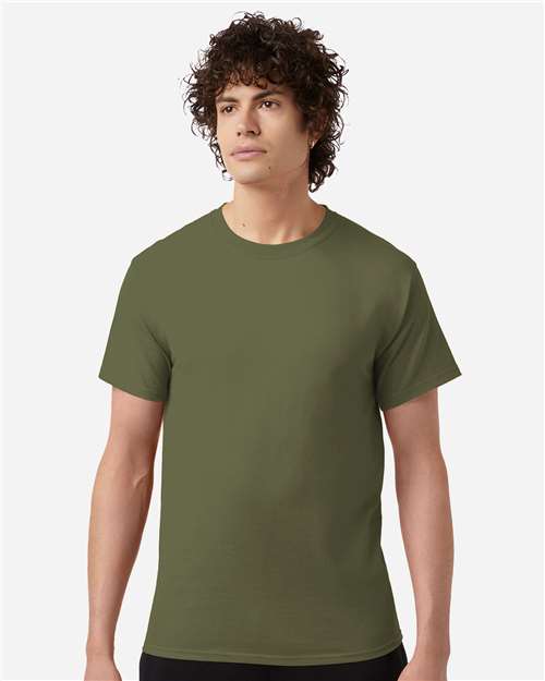 Champion CH1000 Unisex Jersey T-Shirt - Fresh Olive - OnModelFront