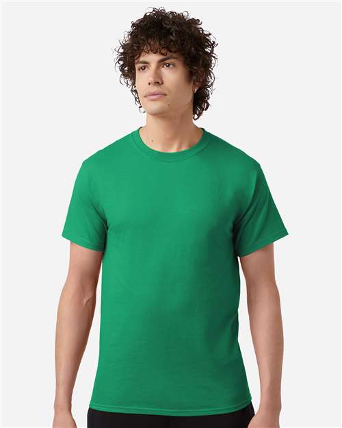 Champion CH1000 Unisex Jersey T-Shirt - Kelly Green - OnModelFront